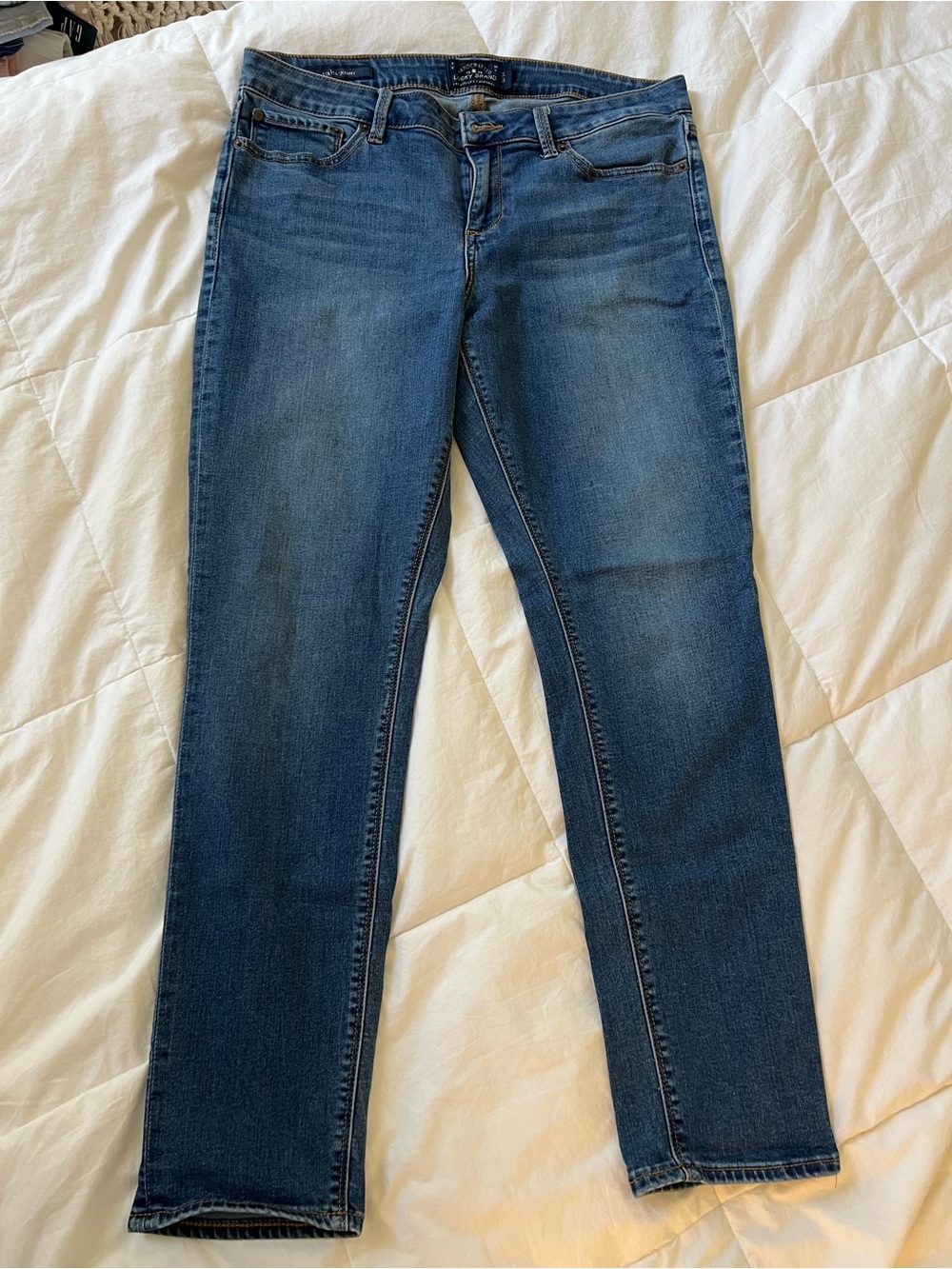 Lucky Brand Lolita Cropped Capri Medium Wash Stretch Jeans Sz 12‎ 31x27